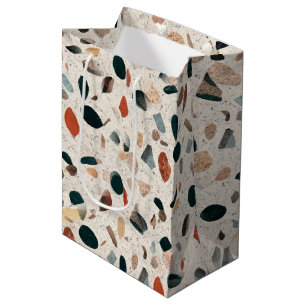 Sacola Para Presentes Média Terrazzo Pattern