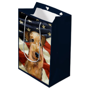 SACOLA PARA PRESENTES MÉDIA TERRIER AIREDALE
