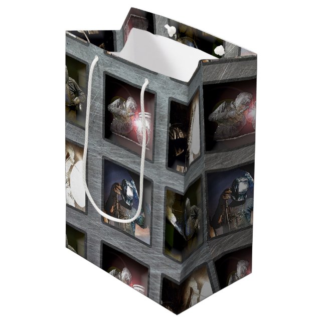 Sacola Para Presentes Média Teste padrão da soldadura (Frente inclinada)