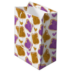 Sacola Para Presentes Média Teste padrão de Kawaii PBJ