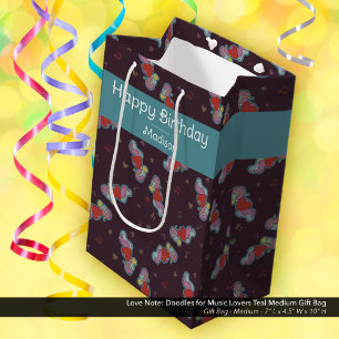 Sacola Para Presentes Média Teto de Festa de aniversário do Tema das Portas do