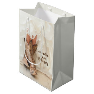 Sacola Para Presentes Média Texas Bride no Chá de panela Boots