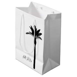 Sacola Para Presentes Média Texto Personalizado Costeiro do Viagem da Árvore d