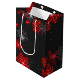 Sacola Para Presentes Média Texto personalizado tema vermelho negro Natal ano 