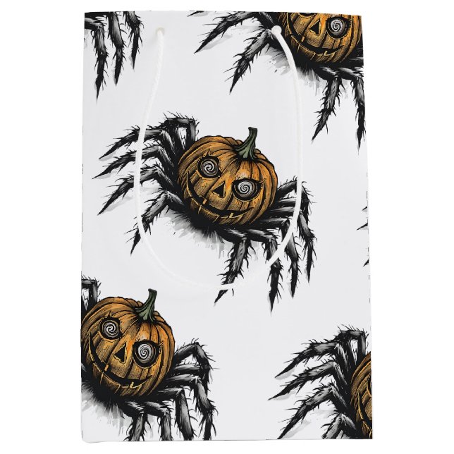 Sacola Para Presentes Média The Pumpkin-Headed Crawler Pattern (Frente)