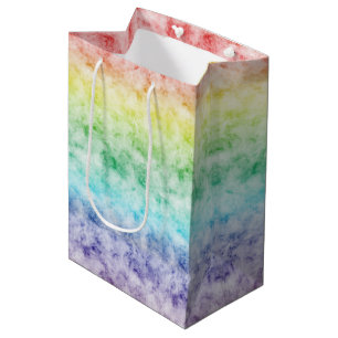 Sacola Para Presentes Média Tie dye Rainbow