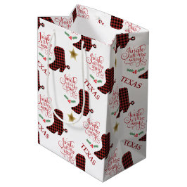 Sacola Para Presentes Média Tinir de Texas todo o Natal da maneira