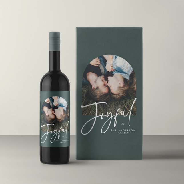 Sacola Para Presentes Média Típica elegante moderna e feliz Natal (Criador carregado)