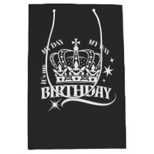 Tipografia de Aniversário Coroa Branca Minimalista