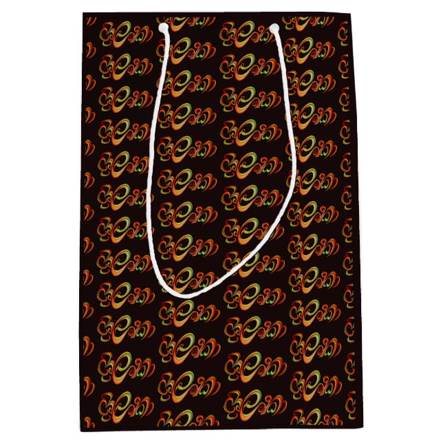 Sacola Para Presentes Média Tipografia pintada manualmente no Sri Lanka (Frente)