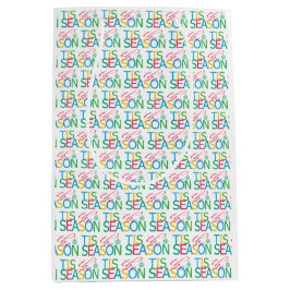 Sacola Para Presentes Média Tis the Season Gift Bag