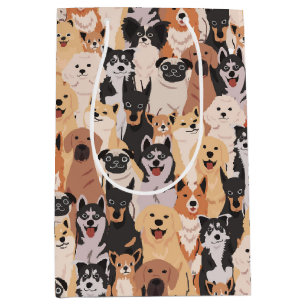 Sacola Para Presentes Média Todos os cães presentes