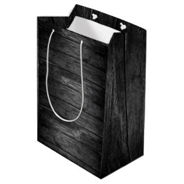 Sacola Para Presentes Média Tom Rustico Preto e Branco
