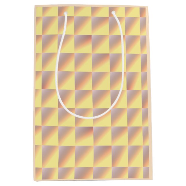 Sacola Para Presentes Média Tone-on-tone Squares. (Frente)