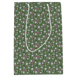 Sacola Para Presentes Média Tons Terrosos Fofos Pequenos Bluets Flores Silvest