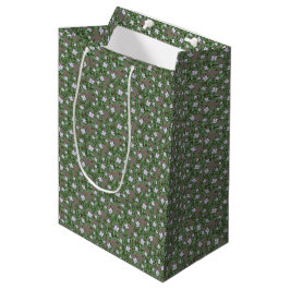 Sacola Para Presentes Média Tons Terrosos Fofos Pequenos Bluets Flores Silvest
