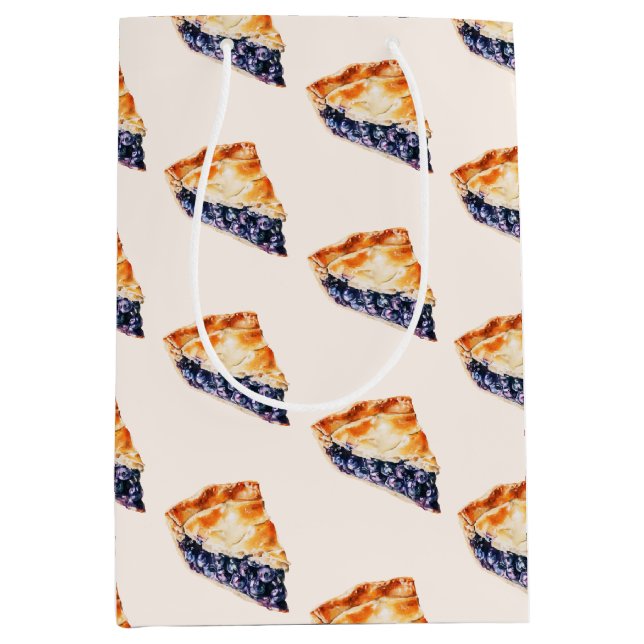 Sacola Para Presentes Média Torta de Mirtilo (Frente)