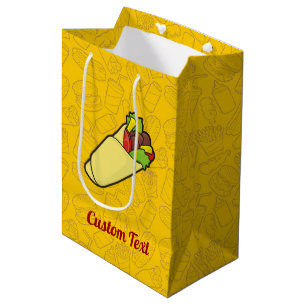 Sacola Para Presentes Média Tortilla Sandwich Envolva Saco Médio de Presente