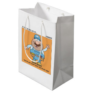 Sacola Para Presentes Média Trabalhando como Humor Mecânico