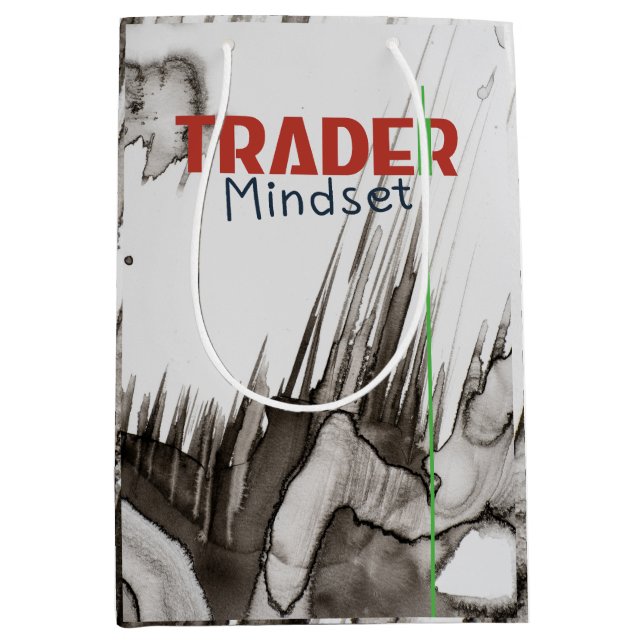 Sacola Para Presentes Média Trader Mindset – Discipline, Focus, Trading Psycho (Frente)