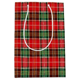 Sacola Para Presentes Média Traditional Christmas Plaid