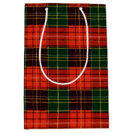 Sacola Para Presentes Média Traditional Holiday Plaid