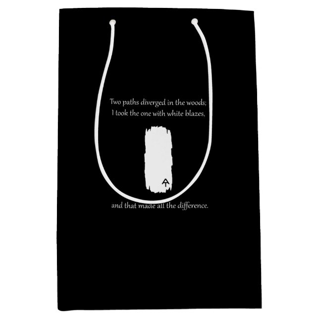 Sacola Para Presentes Média Traje Appalachian White Blaze Paths Diversos (Frente)