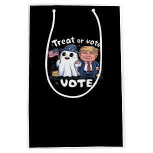 Sacola Para Presentes Média Tratar Ou Votar, Trumpkin Louco, Gráfico De Hallow