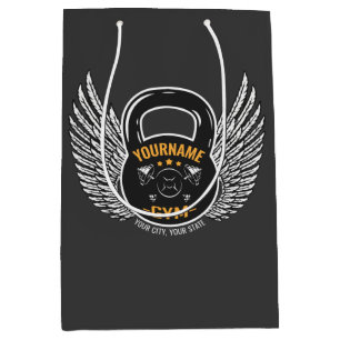 Sacola Para Presentes Média Treinador de Fitness GYM Personalizado Kettlebell