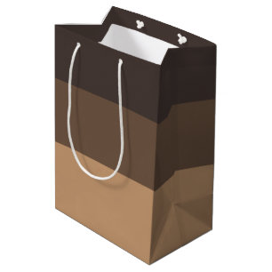 Sacola Para Presentes Média Três formas de café marrom