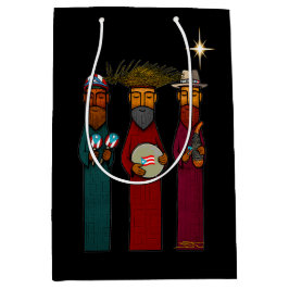 Sacola Para Presentes Média Três Reis Magos Porto-Riquenhos – Parranda
