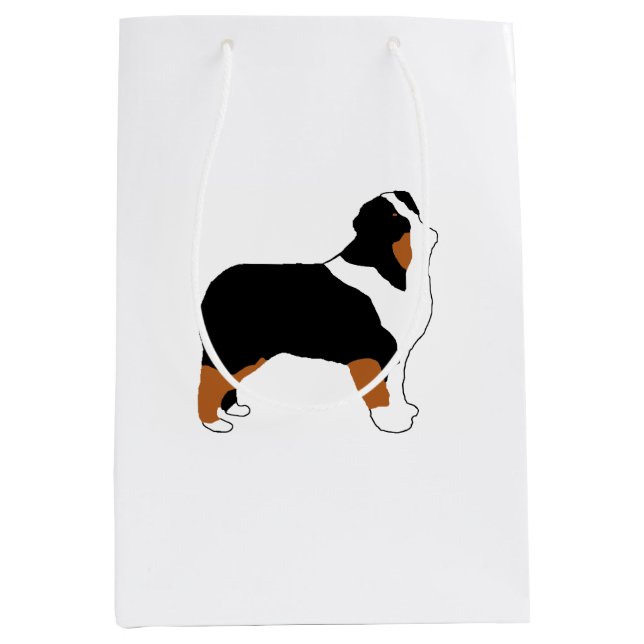 Sacola Para Presentes Média tri silo preto australiano (Frente)