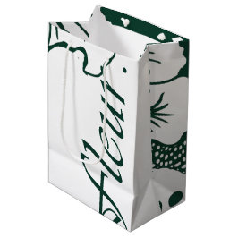 Sacola Para Presentes Média Tropical Modernism Bouquet Bag (Monochrome)