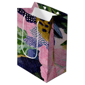 Sacola Para Presentes Média Tropical Modernism Floral Gift Bouquet Bag