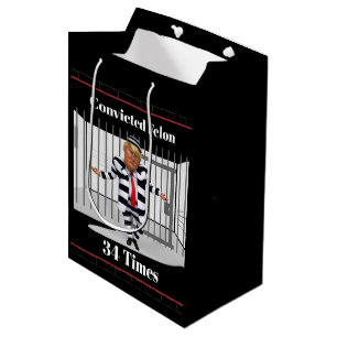 Sacola Para Presentes Média Trump condenado Felon Gift Bag