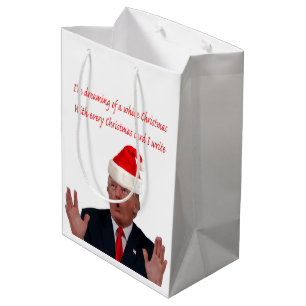 Sacola Para Presentes Média Trump, Sonhando com um Natal Branco