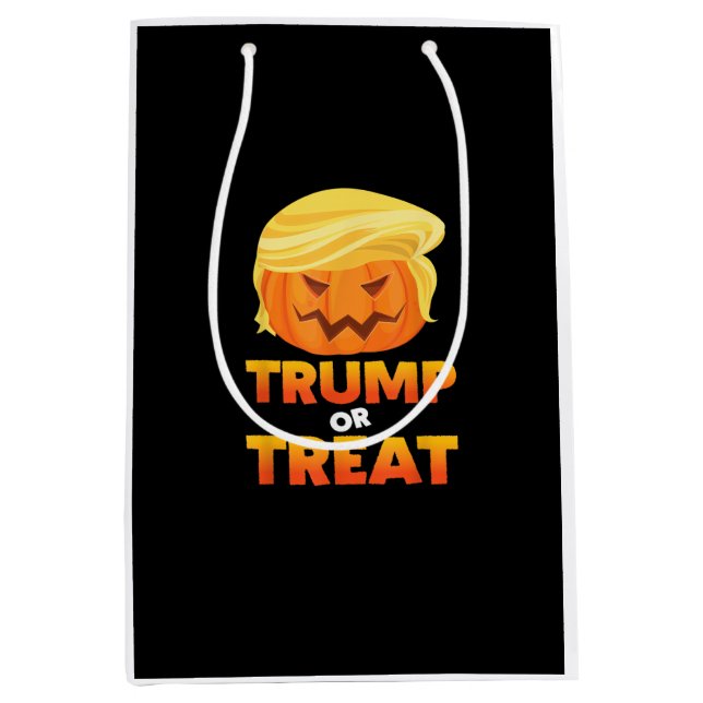 Sacola Para Presentes Média Trumpkin Ou Tratar O Figurino De Halloween De Trum (Frente)