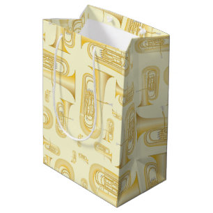 Sacola Para Presentes Média Tuba Musical Banda Professora Média de Presente S