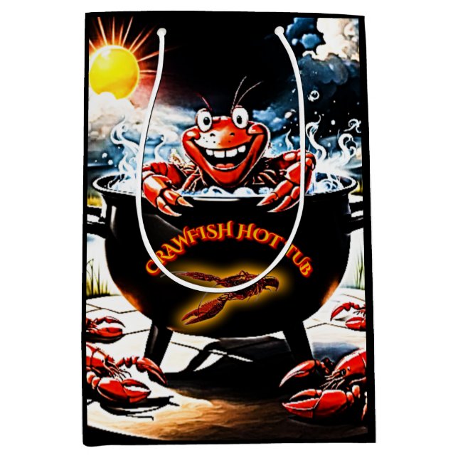 Sacola Para Presentes Média Tubo Quente De Lagosta (Frente)