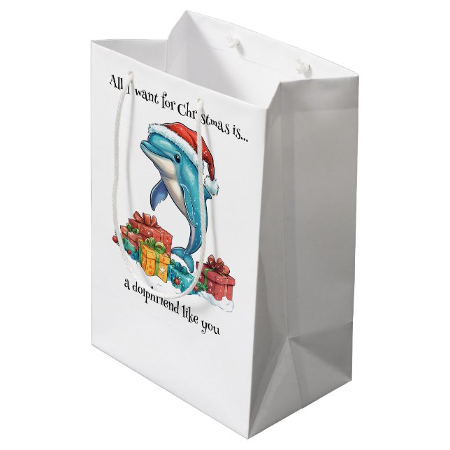 Sacola Para Presentes Média Tudo O Que Quero Para O Natal É... (Verso inclinado)