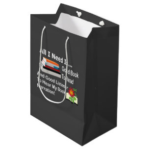 Sacola Para Presentes Média Tudo que preciso é de bom livro e boa leitura de o