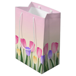 Sacola Para Presentes Média Tulipas
