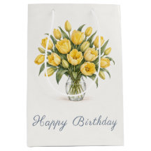 Tulipas Amarelas Feliz Aniversário