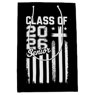 Sacola Para Presentes Média Turma de Formatura de 2026 Cristã Jesus Bandeira A