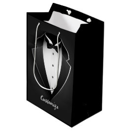 Sacola Para Presentes Média Tuxedo personalizado clássico