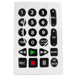 Sacola Para Presentes Média TV remota com botão VCR