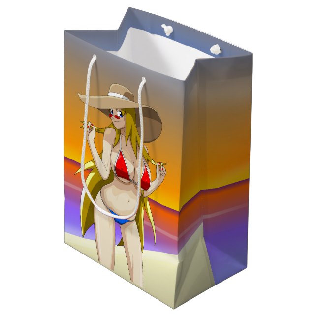 Sacola Para Presentes Média Ucogi Summer (Frente inclinada)