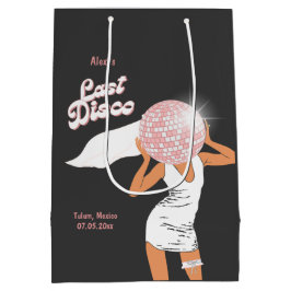 Sacola Para Presentes Média Última Solteirona do Disco Preta