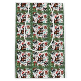 Sacola Para Presentes Média Um Natal Muito Schnauzer
