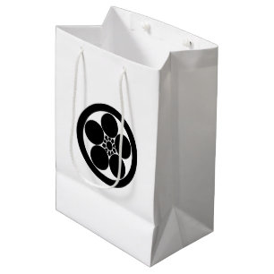 Sacola Para Presentes Média um vaso de ameixa redondo